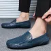 2026 Summer Men Casual Luxury Brand Genuine Leather Mens Loafers Moccasins Hollow Out Breathable Slip On Driving Shoes_vogvips.com