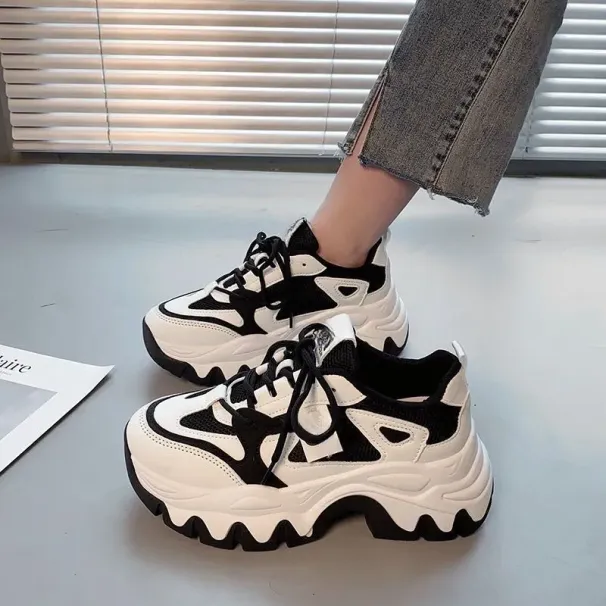 Women Sneakers Sports Clunky Shoes Comfort Heighten Fashion Hot Sale Free Shipping_vogvips.com
