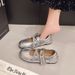 Retro Height-increasing Ballet For Women, 2026 Spring Versatile White Sh, Soft-soled Comfortable Shallow Mary Jane_vogvips.com