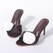 Elegant Floral High Heel Sandals For Women - Comfortable Round Toe Satin Slides With Rubber Sole (Black, Burgundy, Nude)_vogvips.com