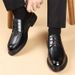 Men's Genuine Leather Business Dress Shoes Formal Wedding Shoes_vogvips.com