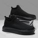 Fashion Male Shoes Mesh Thick Platform Men's Casual Sneakers Fashion Sports Knitted Breathable Light Running Shoes Zapatillas Hombre_vogvips.com