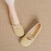 Round Head Pearl Mary Jane Shoes Women's Soft-soled Small Fragrant Evening Breeze Gentle Soft Leather Shallow Mouth Single Shoes_vogvips.com