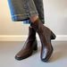 Gravity French Soft Leather Coarse Heel Short For Women 2025 Autumn/Winter New Collection With Velvet Square Head And_vogvips.com