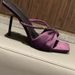 MTX New Sexy Open-Toe Rhinestone Bow High Heel Two-Way Half Slippers One-Strap Sandals For Women Size 42 Purple_vogvips.com