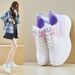 Flying Woven Sports Shoes Female Students Running Casual Heightening Shoes Street Shoes_vogvips.com