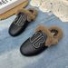 Soft Fur Women, Flat Mules For Outdoor Wear, Slip-On Lazy Shoes, New Autumn 2025_vogvips.com