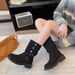 Yueyu Melad Foldable Two-Way Wear Pile 2025 New Height-Increasing Martin With Belt Buckle Short Boots For Women_vogvips.com