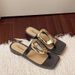 2025 New Square Open Thong Sandals Outdoor Versatile Clip Toe Casual Flat Metal Buckle Niche Summer Breathable_vogvips.com
