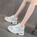 Thick-soled Retro Dad Shoes Women's Height Increase Casual Versatile Sports Hot Diamond Red Women's Shoes_vogvips.com