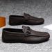 High End Formal Attire, Summer Soft Business Work, Waterproof, Lightweight Leather Surface, Lefu Bean Shoes, Men's Thick_vogvips.com