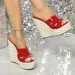 Women's Fashion Woven Wedge Platform Sandals Peep Toe High Heel Casual Summer Slip On Slippers_vogvips.com