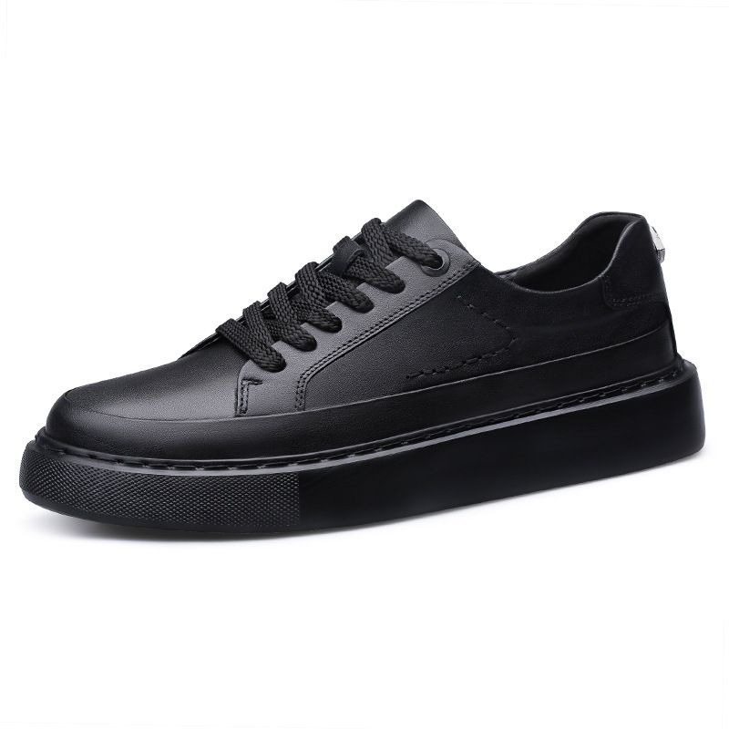The First Layer Of Cowhide Thick Sole Increases The Height Of Qingchao Brand Board Shoes Couple Leisure Sports Casual Shoes_vogvips.com