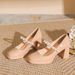 Women's Shoes Style Autumn And Winter Square Toe Patent Leather High Heels For Women Thick Heels Mary Jane Waterproof Platform Thick Sole_vogvips.com