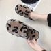 2025 Autumn Winter Home Closed-Toe Korean Leopard Print Warm Fashion Plush Soft Sole Cotton Slippers Couple Style_vogvips.com