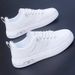 Men's 2025 New Spring Breathable White Korean Style Versatile Slip-On Sports Casual Soft Sole Trendy Shoes_vogvips.com