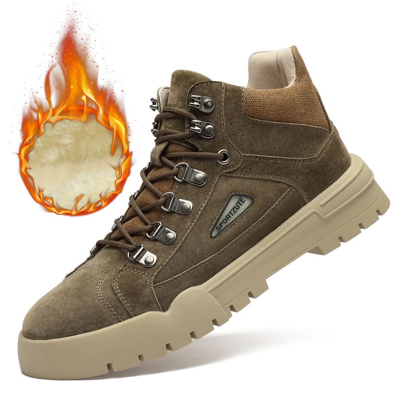 Martin Boots Men's Velvet Thermal High-top Men's Shoes Desert Boots Medium Tooling Short Boots_vogvips.com