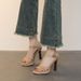 Sheepskin Version~European American Retro Fashion Woven Hollow Fish Mouth Strap Sandals For Women With Waterproof_vogvips.com