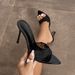 Cross-border Supply Of Women's Pointed-toe Lace Embroidered Strap High-heeled Shoes, Elegant Versatile Mules For Spring_vogvips.com