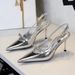 Elegant Bow Detail Stiletto Heels With Hollow Out Design Pointed Toe Women S Dress Shoes For Parties Special_vogvips.com