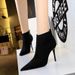 173-9 European And American Fashion Simple Stiletto High-heeled Suede Pointed Toe Sexy Nightclub Slimming Short Winter_vogvips.com