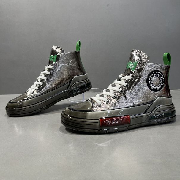 Men’s Shoes Light Luxury Shoes With Rubberized Genuine Leather Sneakers Fashion Shoes All Match Shoes_vogvips.com