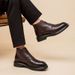 European Warm Series Men's Martin Winter Mid-Top British Style Fleece-Lined Warm Thick-Soled High-Top Trendy Genuine Leather Casual Ankle_vogvips.com