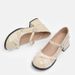 White Mary Jane Bridesmaid Daily Wearable Shallow Comfortable Single Shoes Chunky Heel One Strap High Heels Women Spring_vogvips.com