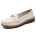 Cross-Border Genuine Leather Loafers For Women, Spring And Autumn New Style, Flat Versatile Soft Sole, Pregnant Women_vogvips.com