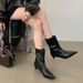 Women's Shoes Fashion Pointed Short Boots Simple Temperament Versatile Sleeve Boots Solid Color Versatile Low Heel Soft Leather Boots_vogvips.com
