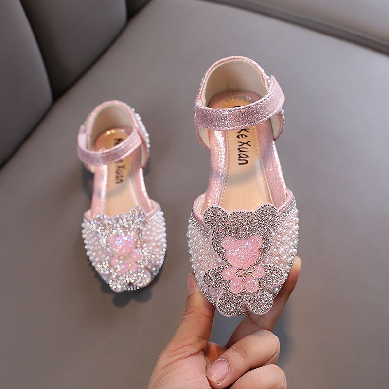 Female Cartoon Girl Princess Baby Student Little Big Child Diamond Dance Show Shoes And Sandals_vogvips.com