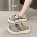 Pearl Fashion Slippers Outdoor Wear, Fairy Style 2025 Skirt, New Summer Thick-soled Beach Roman Sandals For Women_vogvips.com