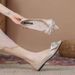 Women's Flat Shoes New Model, Pointed Toe, Shallow Cut, Stunning Engagement And Bridesmaid Wedding Shoes, Slip-on_vogvips.com