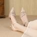 Qianluhui Lace Elegant Women's Sandals For Banquets, Weddings, Bridesmaids, Photoshoots, Cheongsam High Heel Shoes_vogvips.com