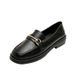 High Quality White Loafers For Women 2023 Spring British Style Soft Leather Work Shoes With Thick Heels And Large Size_vogvips.com