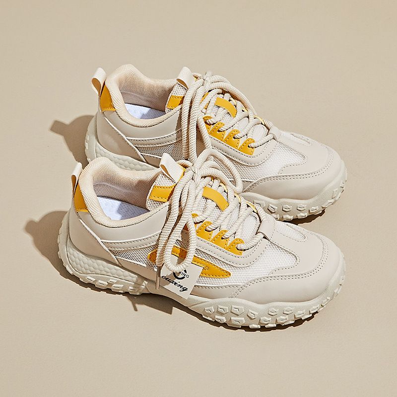 Daddy Shoes Female Student Sports Running Mesh Breathable Casual Height-increasing Shoes_vogvips.com