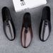 Men's Casual Leather Shoes Soft-soled Lazy Beanie Shoes Men's Dad Shoes_vogvips.com