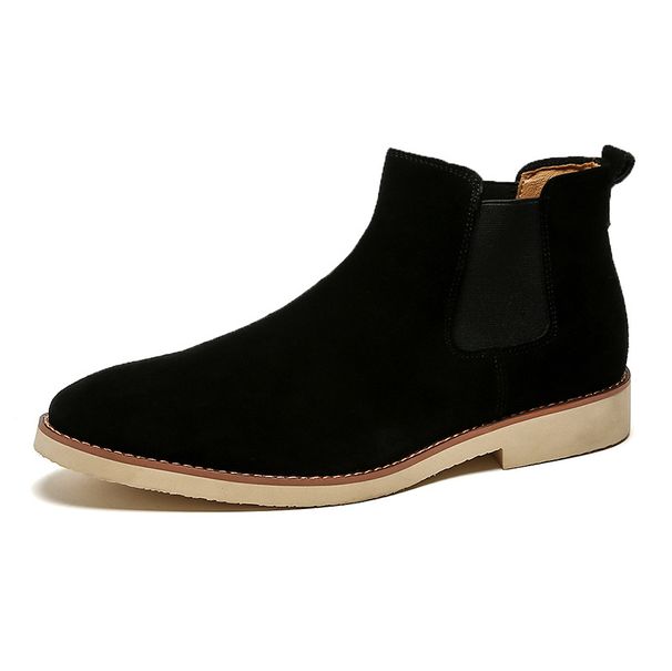 Men's sanded leather ankle boots Vintage boots Hipster boots High top casual leather boots for men_vogvips.com