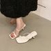 Leg-lengthening, Off-white, Square-toe, Open-toe Stiletto Heels – Stylish, Sexy, And Ethereal Summer Sandals For Women_vogvips.com
