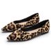 2025 New Sexy Pointed Leopard Pattern Single Shallow Mouth Flat Shoes, 41 42 Large Women's Shoes_vogvips.com