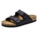 Shoes 2025 Summer New Double Breasted Cork For Men And Women Wearing Leather Face Boken One Line Cool Slippers_vogvips.com