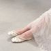 Women’s Shoes Fashion Half Slippers Women New Bow Pearl Mule Slippers Closed Toe Flat Sandals_vogvips.com