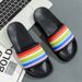 Women's Shoes Men's Flip Flops For Outdoor Wear Summer Home Use Indoor Bathroom Rainbow Hot Style Large Size Sandals_vogvips.com