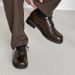 Euro Step Brown Square Toe Derby Men, Thick Sole Height Increasing British Style, Glossy Patent Casual Loafers, Versatile Leather_vogvips.com