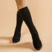 Autumn Winter Knitted Woolen High Tube Over Knee Elastic Long Thick Slope Heel Womens Boots Leisure Style Round Toe_vogvips.com