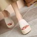 Women's New Summer Style Straw-woven Wedge Sandals, Versatile For Outdoor Wear, Thick-soled High-heeled Open-toe_vogvips.com