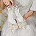 Women's French Style Satin Wedding Shoes High Heels Stiletto Bridesmaids Plus Size White Bow Adorned Main Dress_vogvips.com