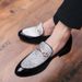 Summer Soft Leather For Men Korean Style Trendy British Casual Slip-On Loafers Versatile Hairstylist Men's Shoes_vogvips.com