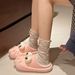 Winter Indoor Cat Paw Warm Couple Men And Women Cotton Shoes Cute Big Eyed Dog Cartoon Home Slippers_vogvips.com
