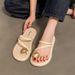 Shell Flip-Flops For Women Summer Outdoor Fashion Wear-Resistant Non-Slip Flat Toe Clip Beach Shoes Wholesale_vogvips.com